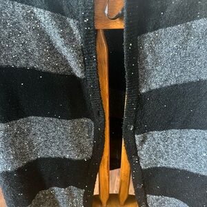 Torrid Black and Gray Striped Cardigan